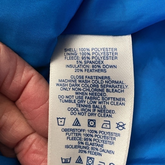 Lands End Down Puffer Vest Women’s L Quilted Teal Full Zip Insulated Fall Winter - Picture 7 of 10